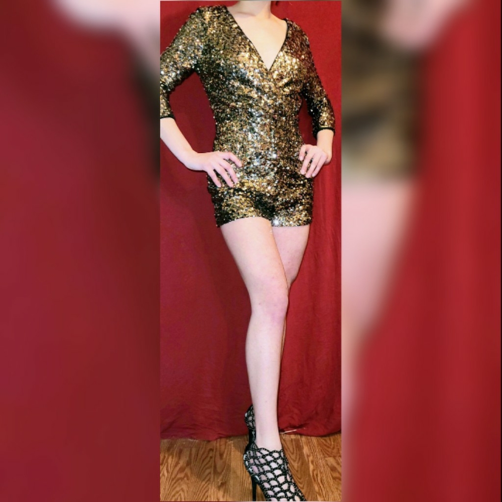 Gold Sequin Romper